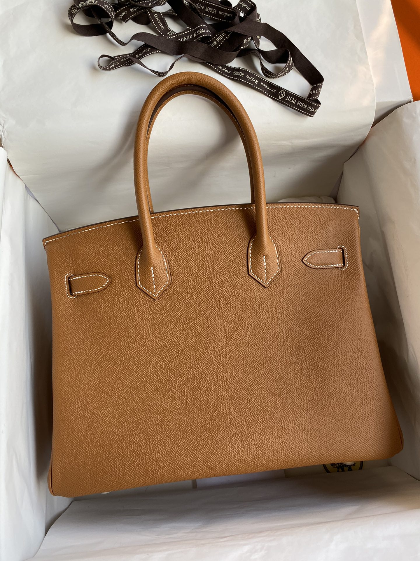 Hermes Birkin 30CM Epsom Leather Handbag Brown